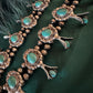Green Kingman Turquoise Squash Blossom