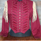 Cropped Wine Colored Jacket