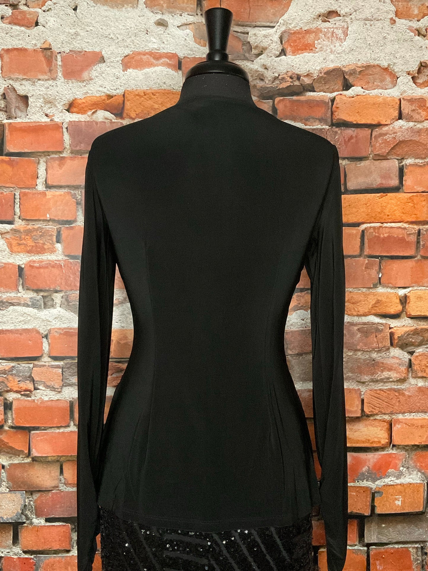 V-neck with Rhinestone Ornament