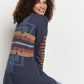 Graphic Open Front Cardigan