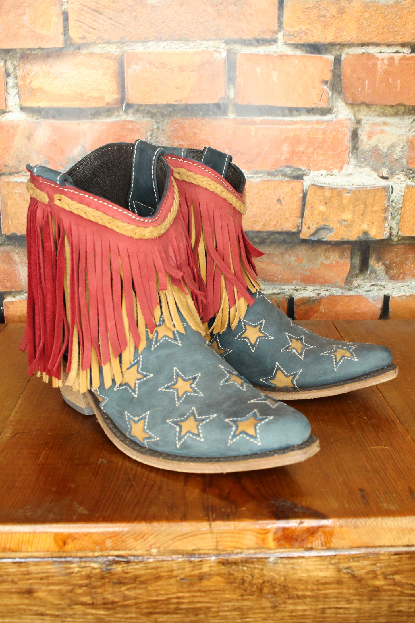 Star Spangled Boots with Fringe