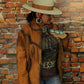Leather Jacket with Fringe & Whip Stitching