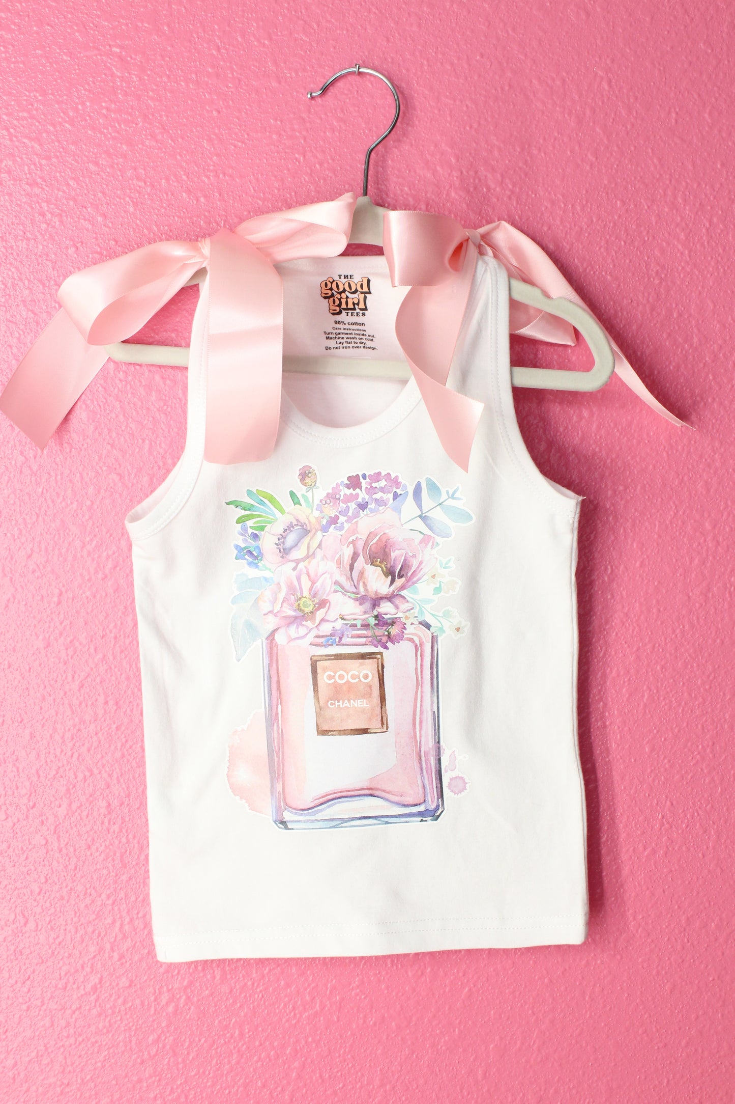 Coco Perfume Bottle Tank with Ribbons