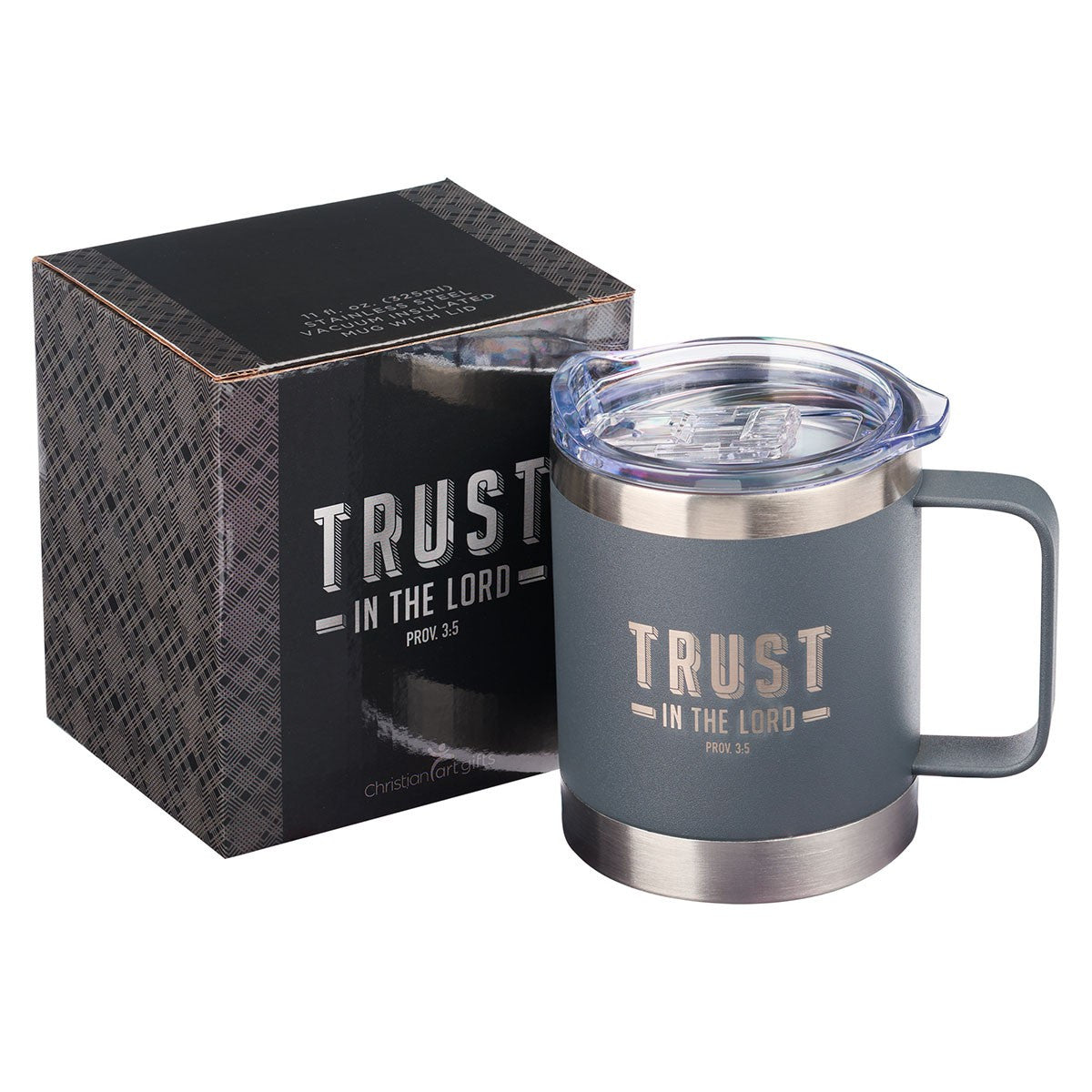 Trust the LORD Camp Style Stainless Steel Mug - Proverbs 3:5